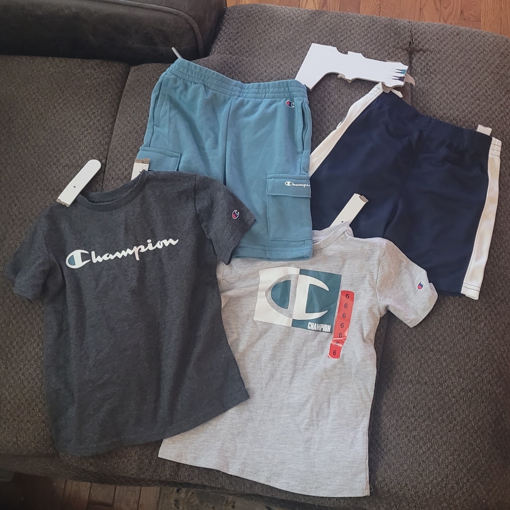 4 Piece-Champion Kids' Gray and Teal Set